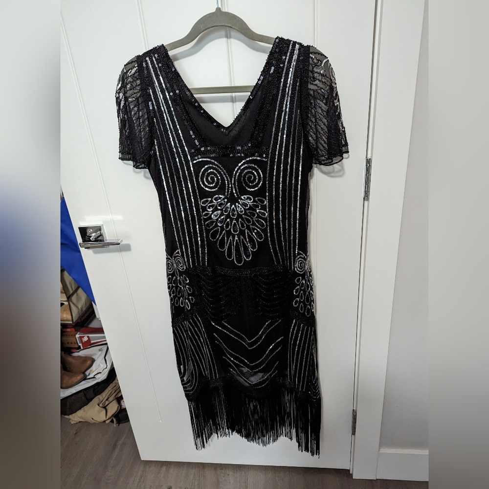 Formal Black Midi Dress